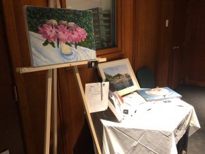 A sampling of the art available at the silent auction
